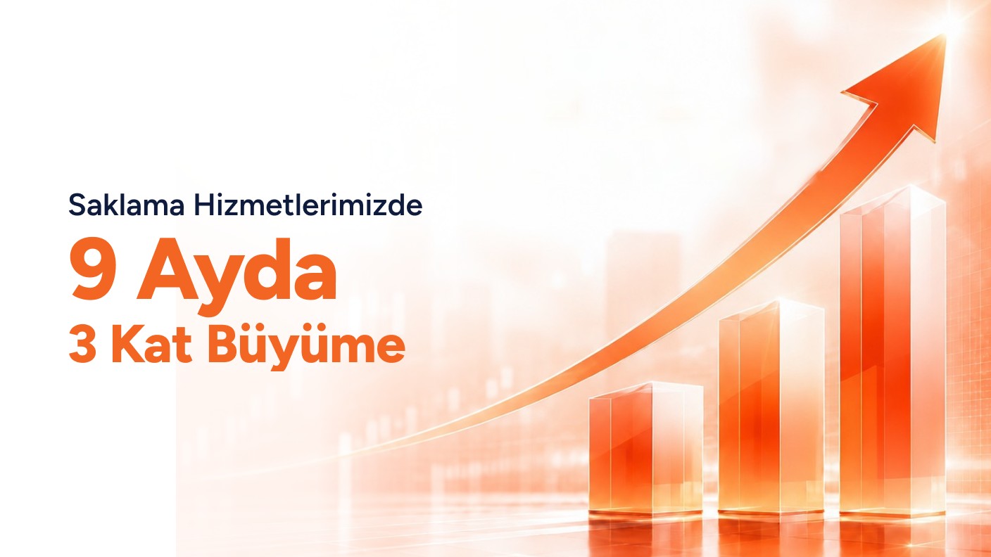 Saklama Hizmetlerimizde 9 Ayda 3 Kat Büyüme